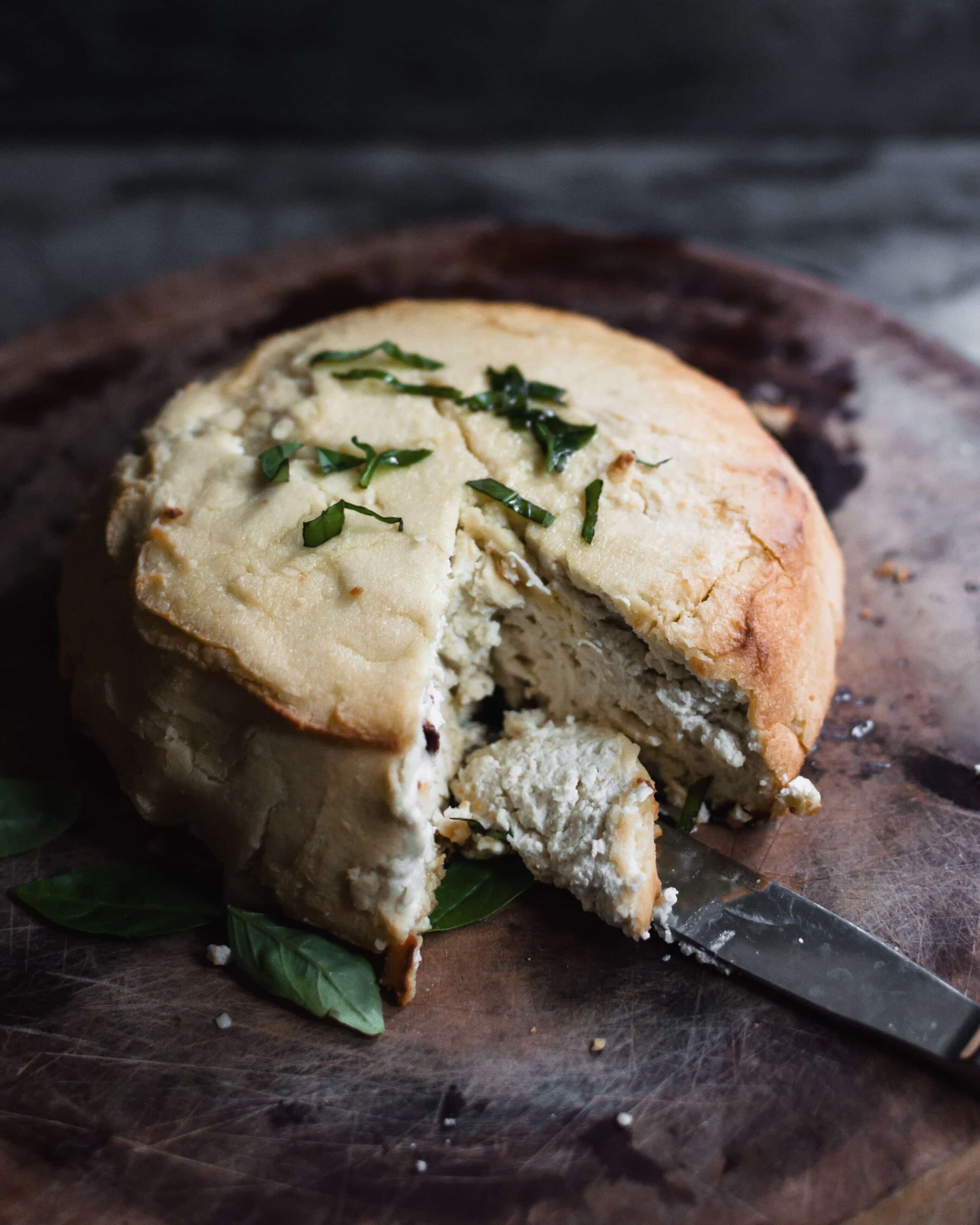 Vegan Baked Almond Soft Cheese