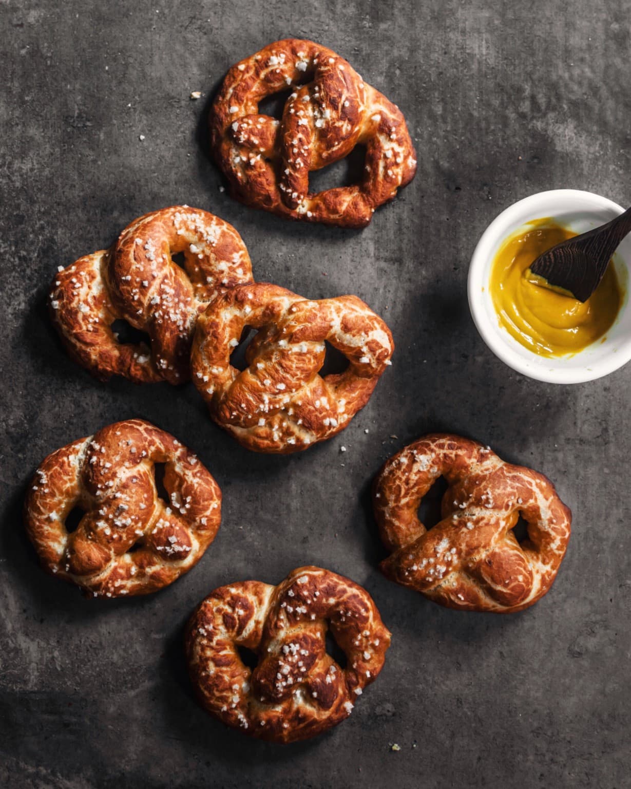 Easy Soft-Baked Pretzels with Vegan Mustard Dip