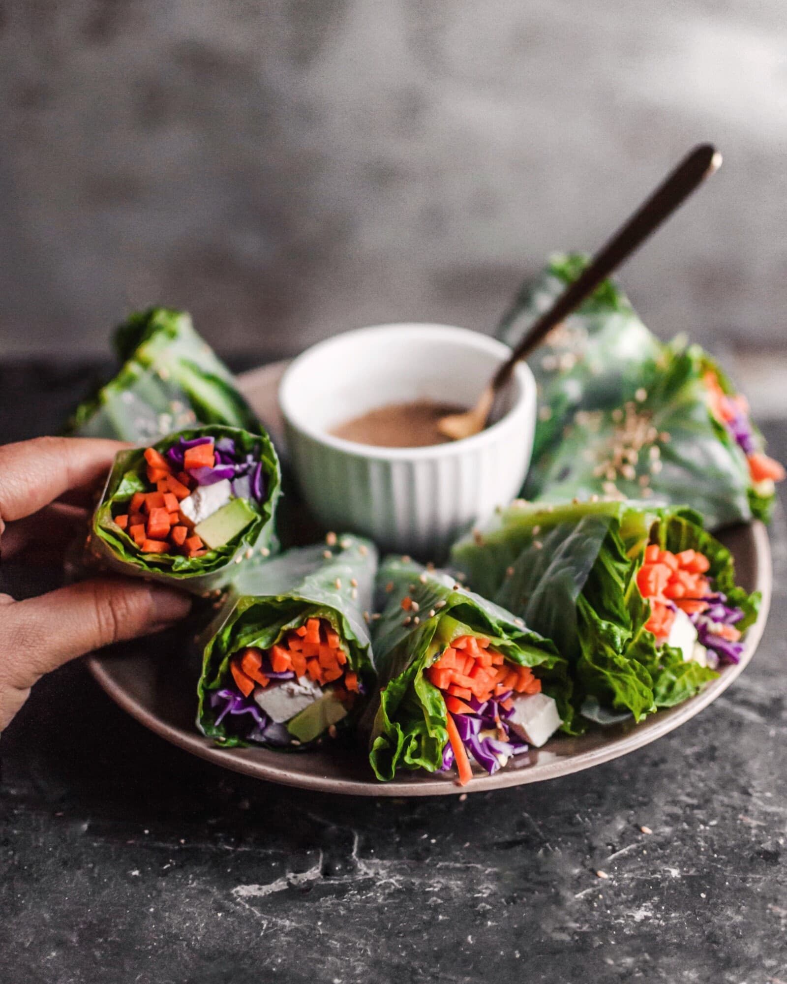 Fresh Summer Rolls with Peanut Dipping Sauce