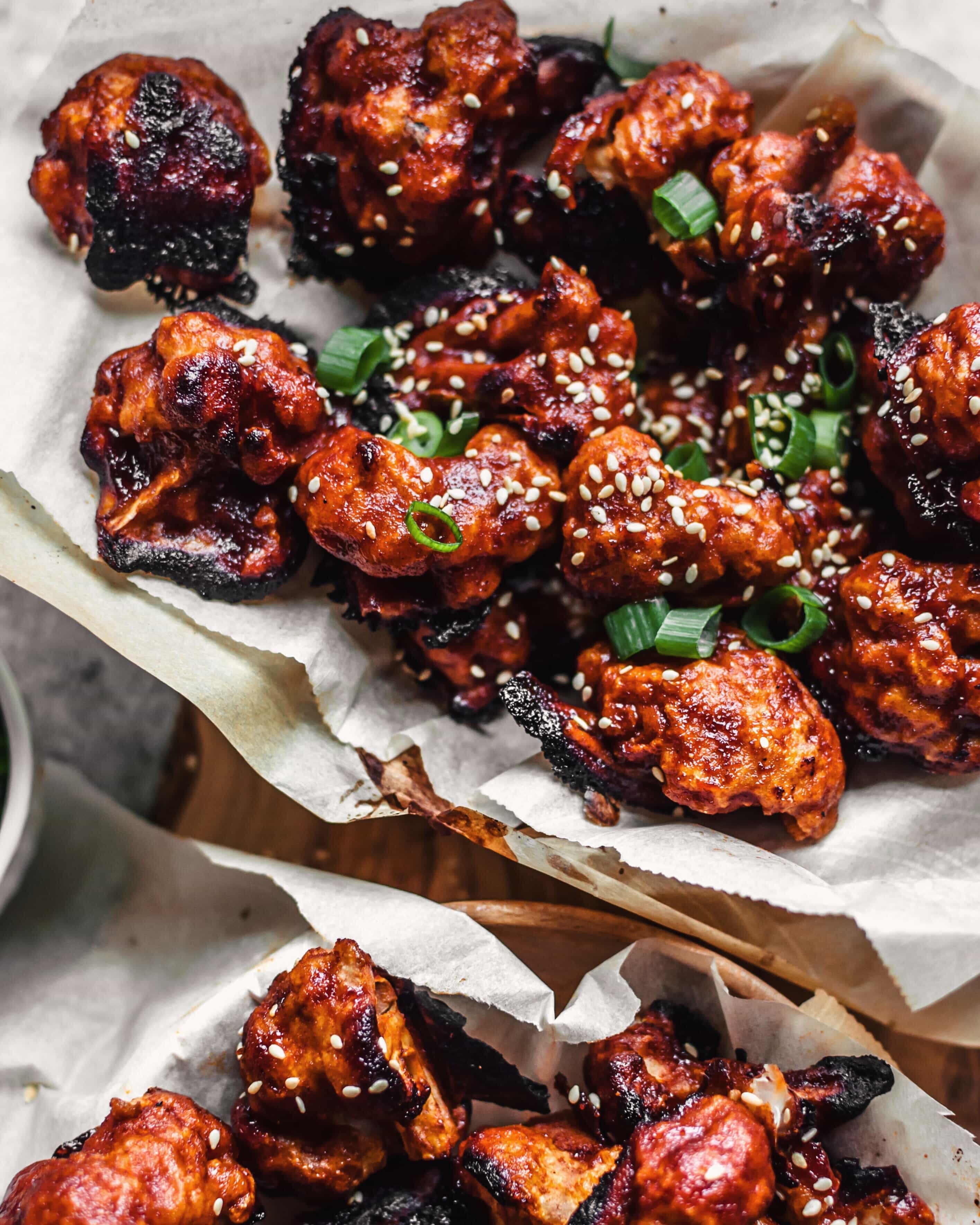 Spicy Korean Cauliflower Wings (Vegan)