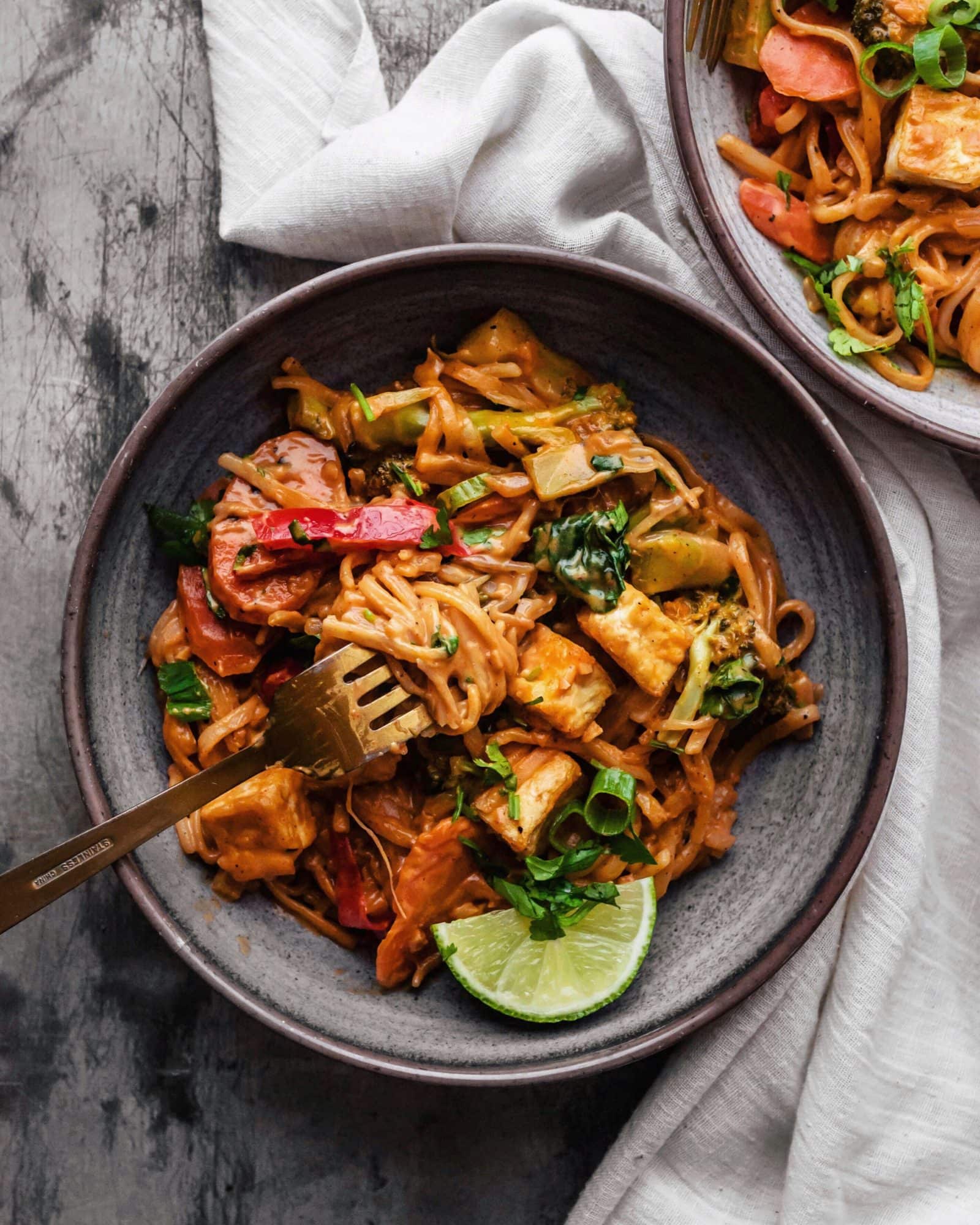 Vegan Thai Red Curry Noodles