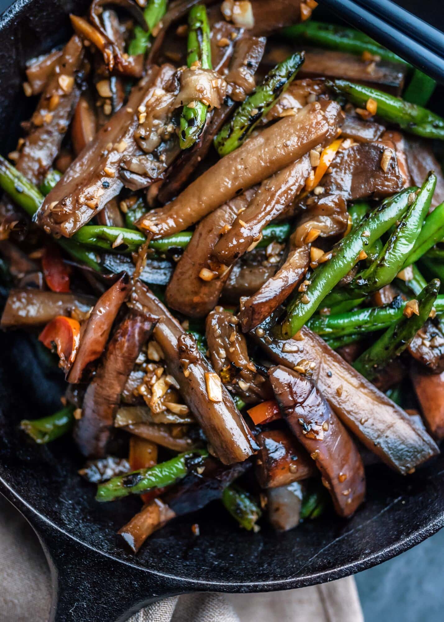 Chinese Stir-Fried Eggplant and Green Beans