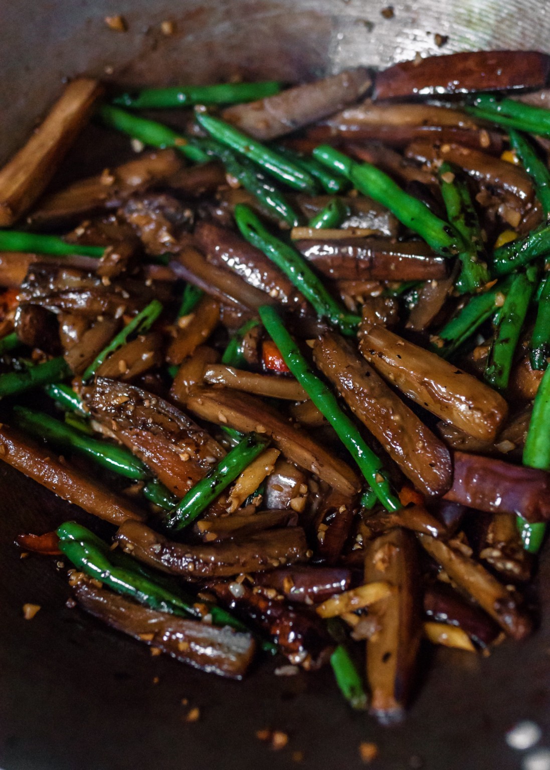 Chinese Stir-Fried Eggplant and Green Beans