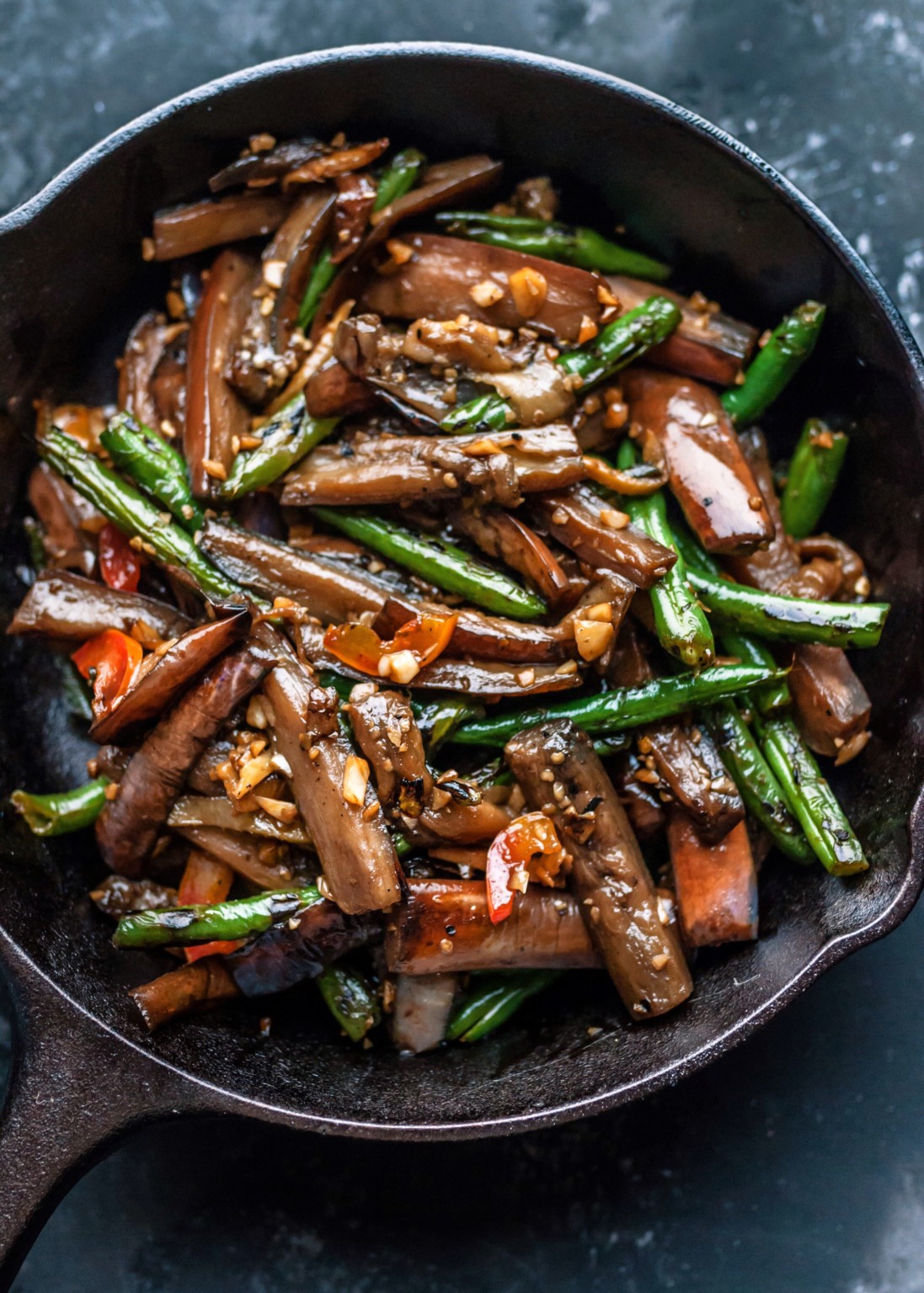 Chinese Stir-Fried Eggplant and Green Beans