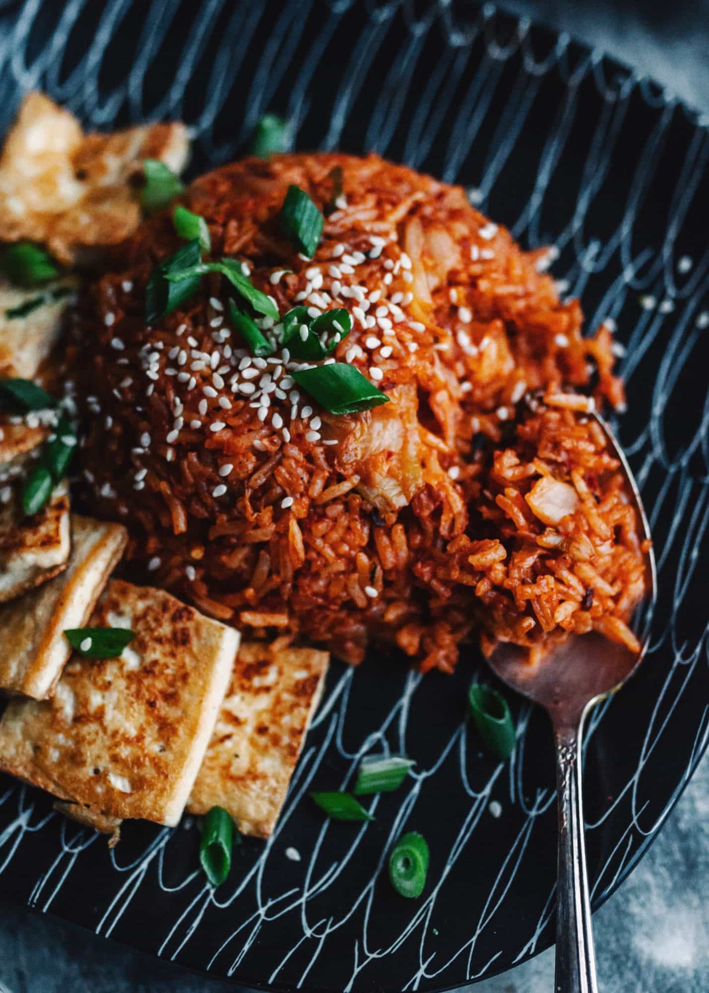 Easy Vegan Kimchi Fried Rice