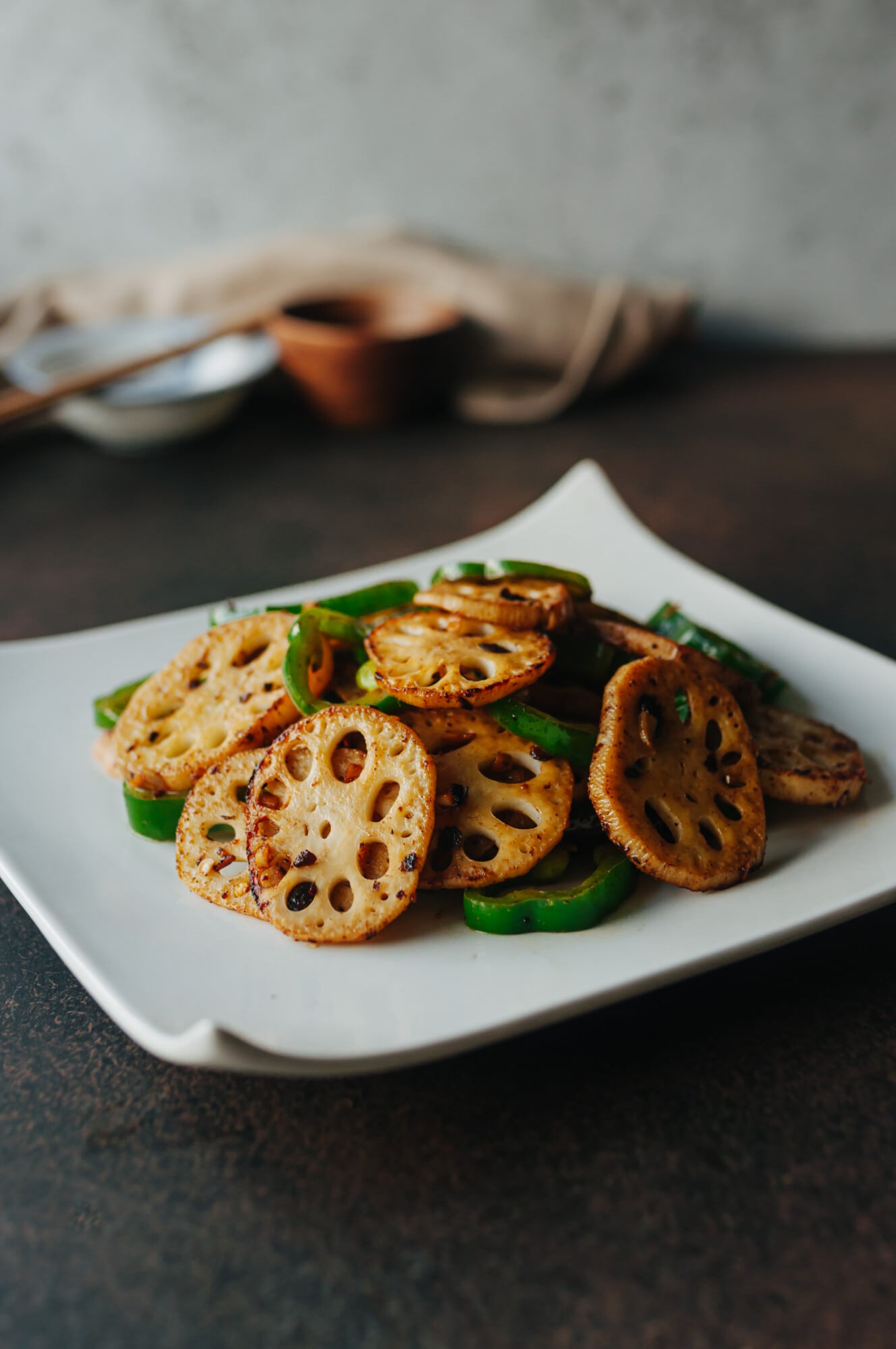 Stir-Fried Lotus Root with Garlic & Black Bean (豆豉炒藕片)