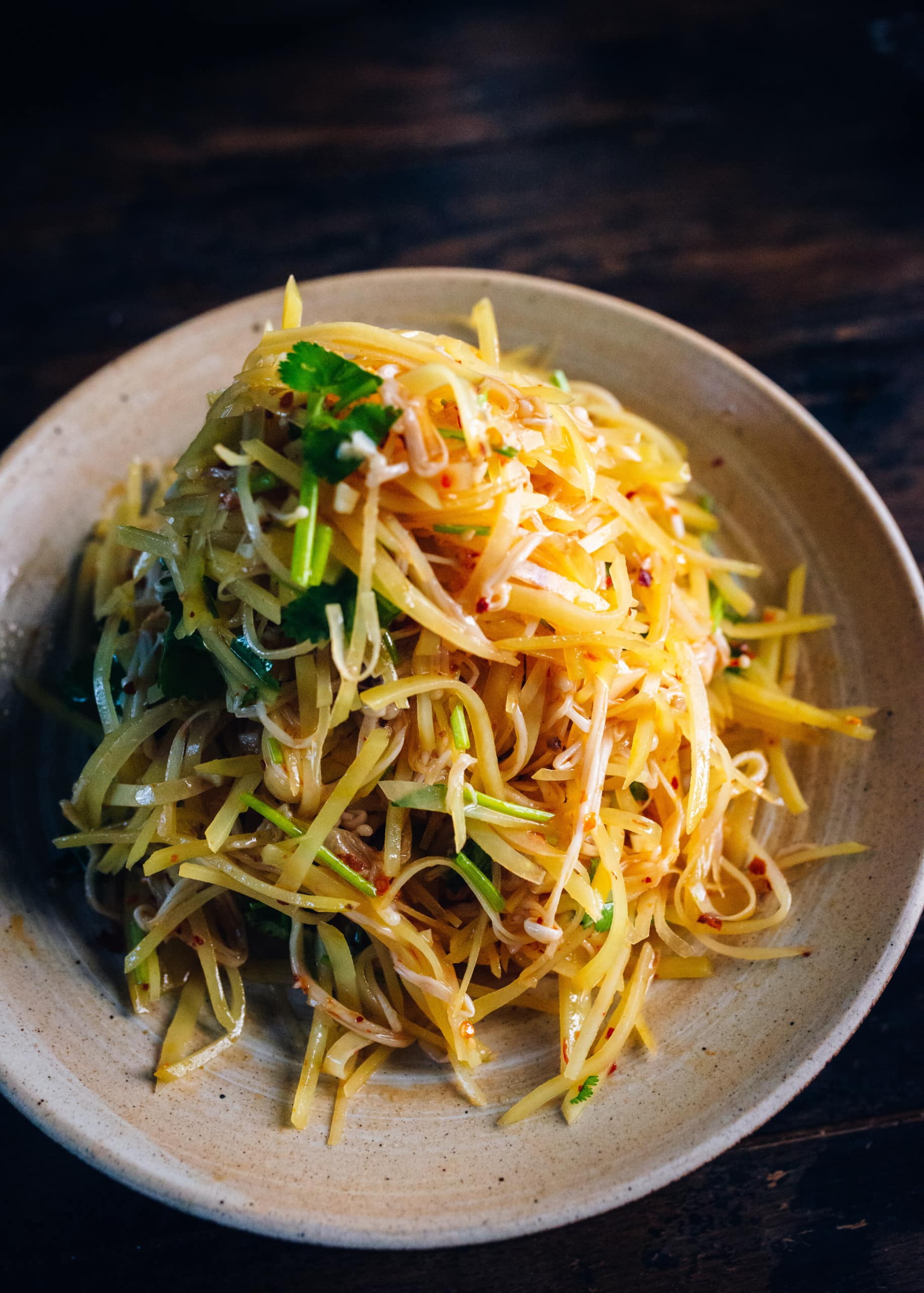 Chinese slivered potato salad 凉拌土豆丝