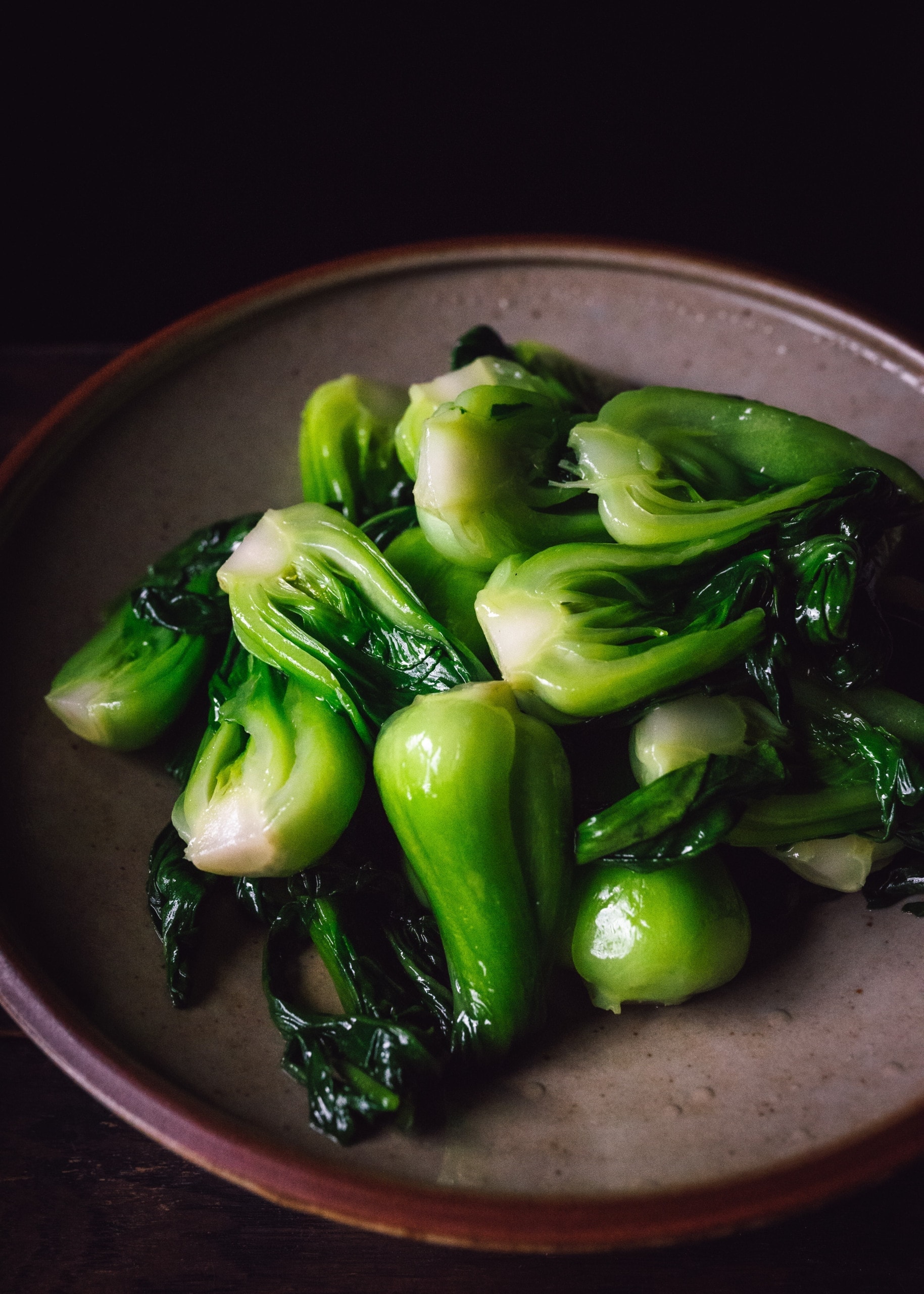 Simple StirFried Bok Choy with Scallion Oil 清炒上海青 The PlantBased Wok